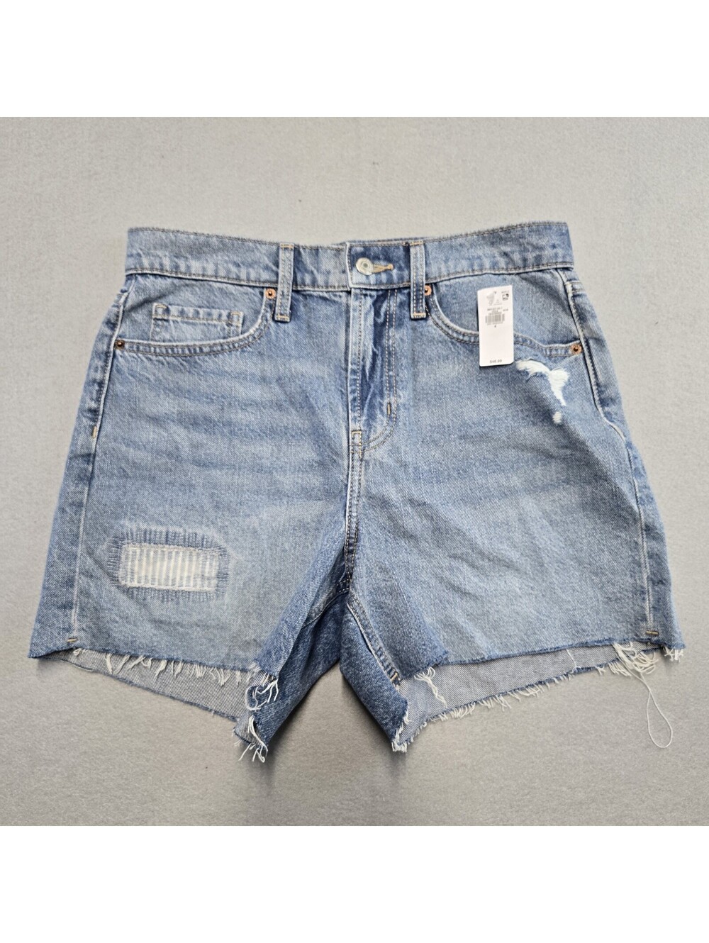 Old Navy High-Rise Baggy Shorts Womens 4 Light Wash Denim Cotton NWT 864157